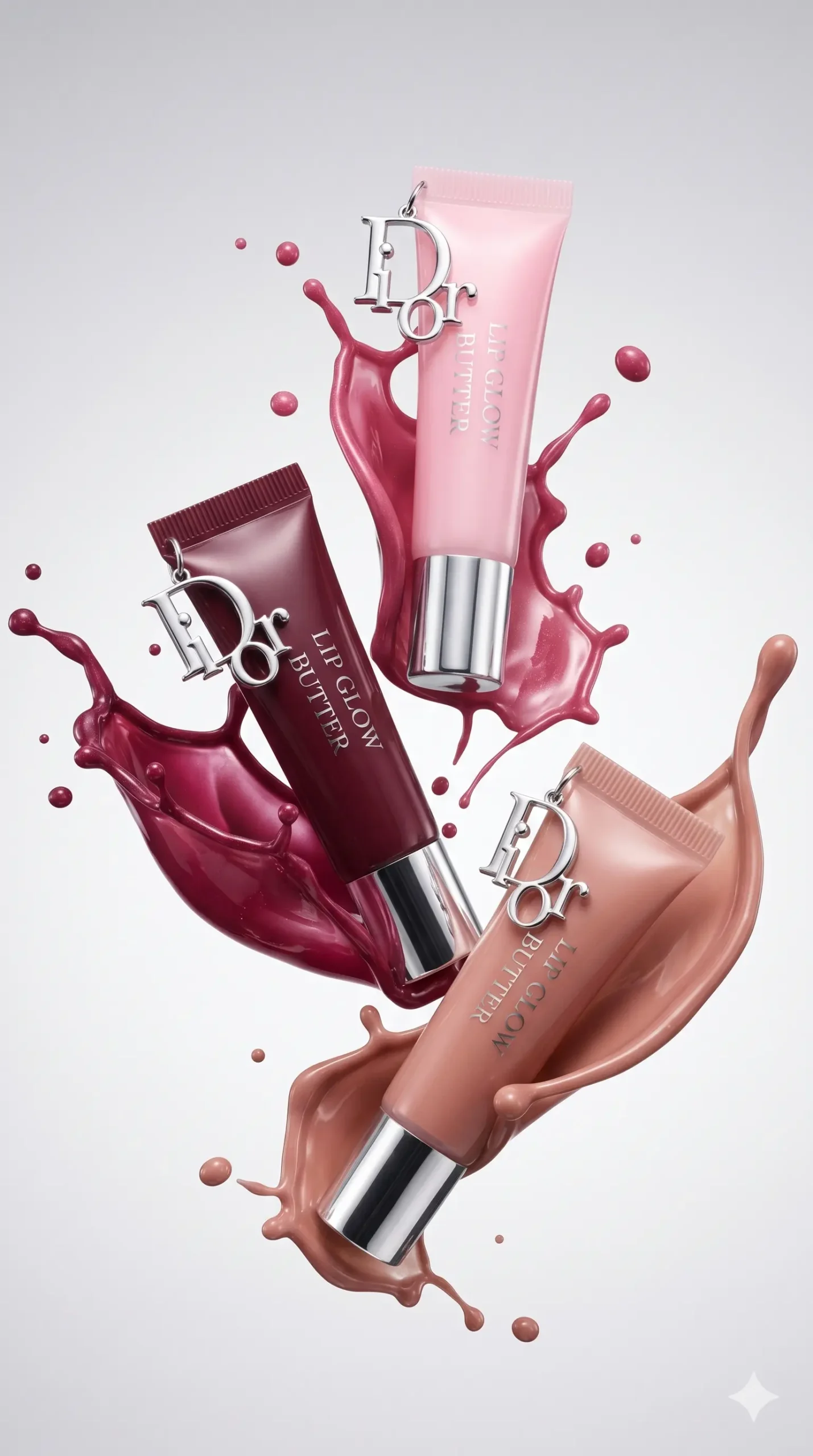 نمای نزدیک بافت و رنگ Dior Addict Lip Glow Butter روی لب