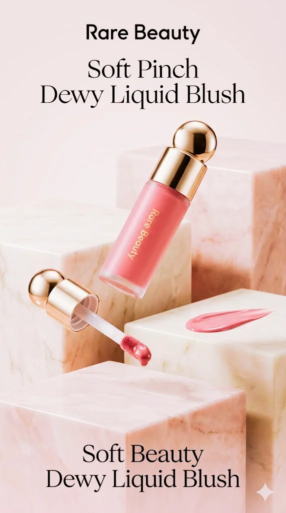 نمای نزدیک اپلیکاتور و بافت رژگونه مایع Rare Beauty Soft Pinch